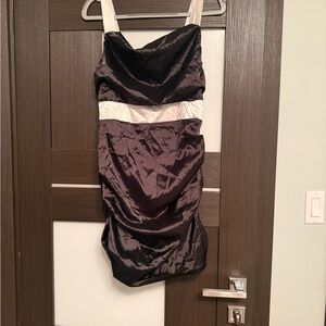 Elegant Black and White Women's Dress